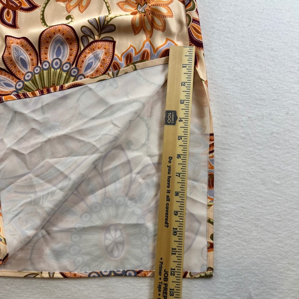 GUESS Southwest Jacobean Print Marsha Dress 14 NEW Peach Multi Halter Midi Foral - Picture 16 of 16